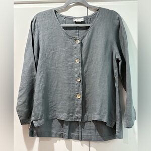 Habitat Slate Button Down Shirt Linen XS